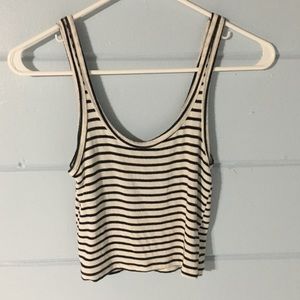 brandy black and white striped tank